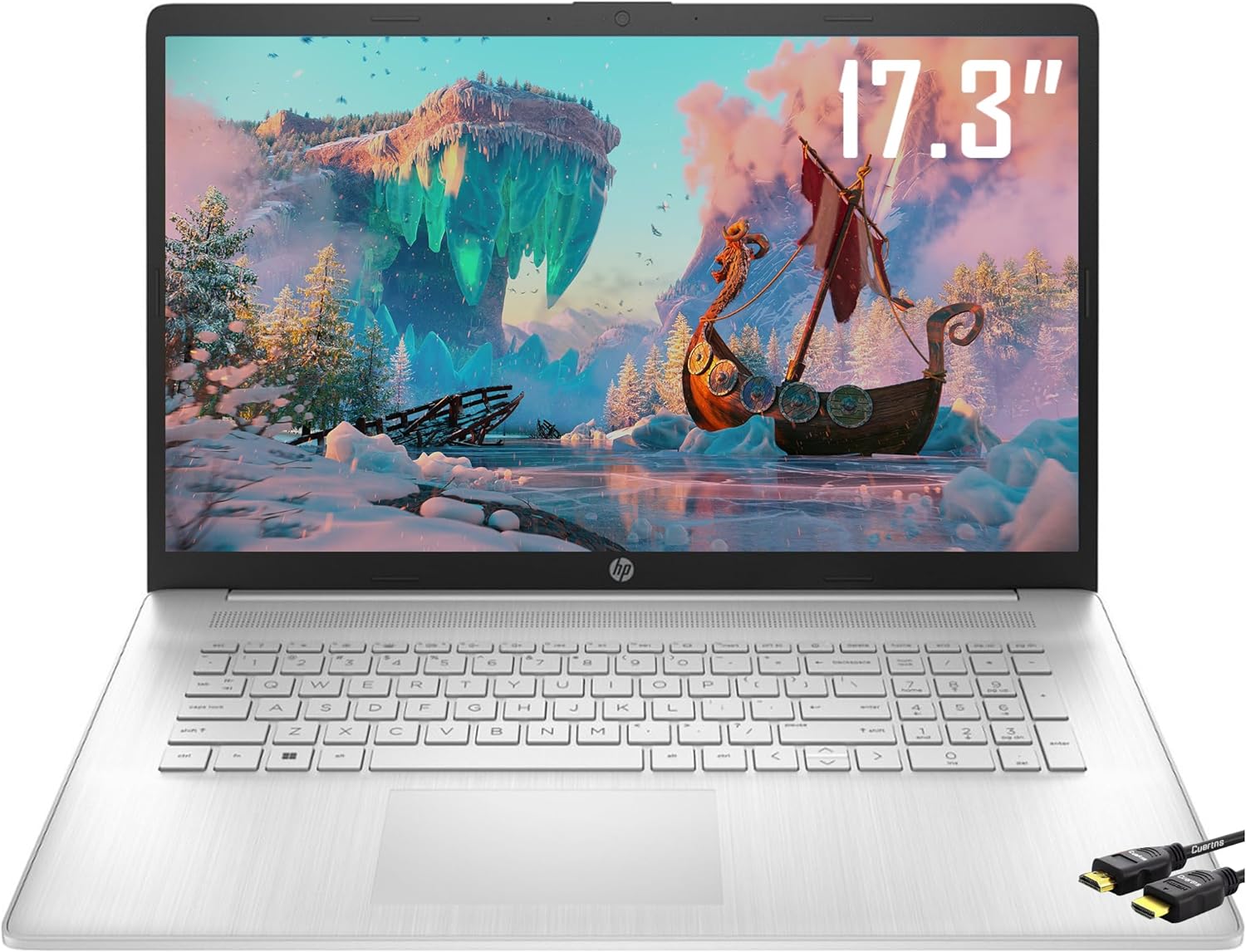 HP 2023 Flagship Newest 17.3 HD+ Business Laptop, 4 Cores Intel i3-1125G4( i5-1035G7), 32GB DDR4 RAM, 1024GB SSD, Lightweight, Fast Charge, Bluetooth, WiFi 5,Webcam, W/HDMI, Windows 11, Silver
